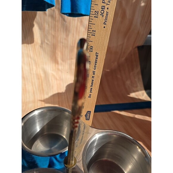 Kromex Lazy Susan Rotating Party Platter METAL Dish Bowl Serving Tray Relish Box - Picture 7 of 10